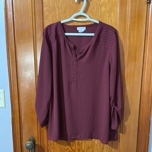 Van-Heusen Women's Burgundy Blouse